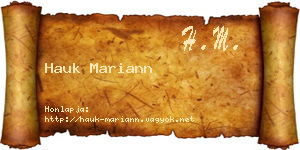 Hauk Mariann névjegykártya