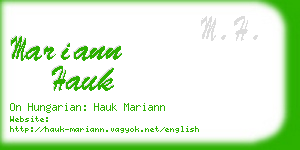 mariann hauk business card